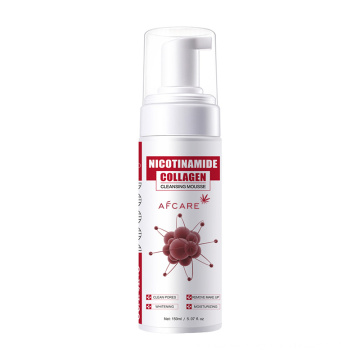 Nicotinamid Collagen Face Cleansing Mousse Anti-Akne Mitesser-Entfernung Schäumende Gesichtsreinigung für fettige Haut